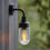 Thumbnail: Marvel 1 Light Matt Black Outdoor Wall Light
