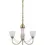 Thumbnail: Henry 3 Light Antique Brass Dual Mounted Multi-Arm Pendant Light