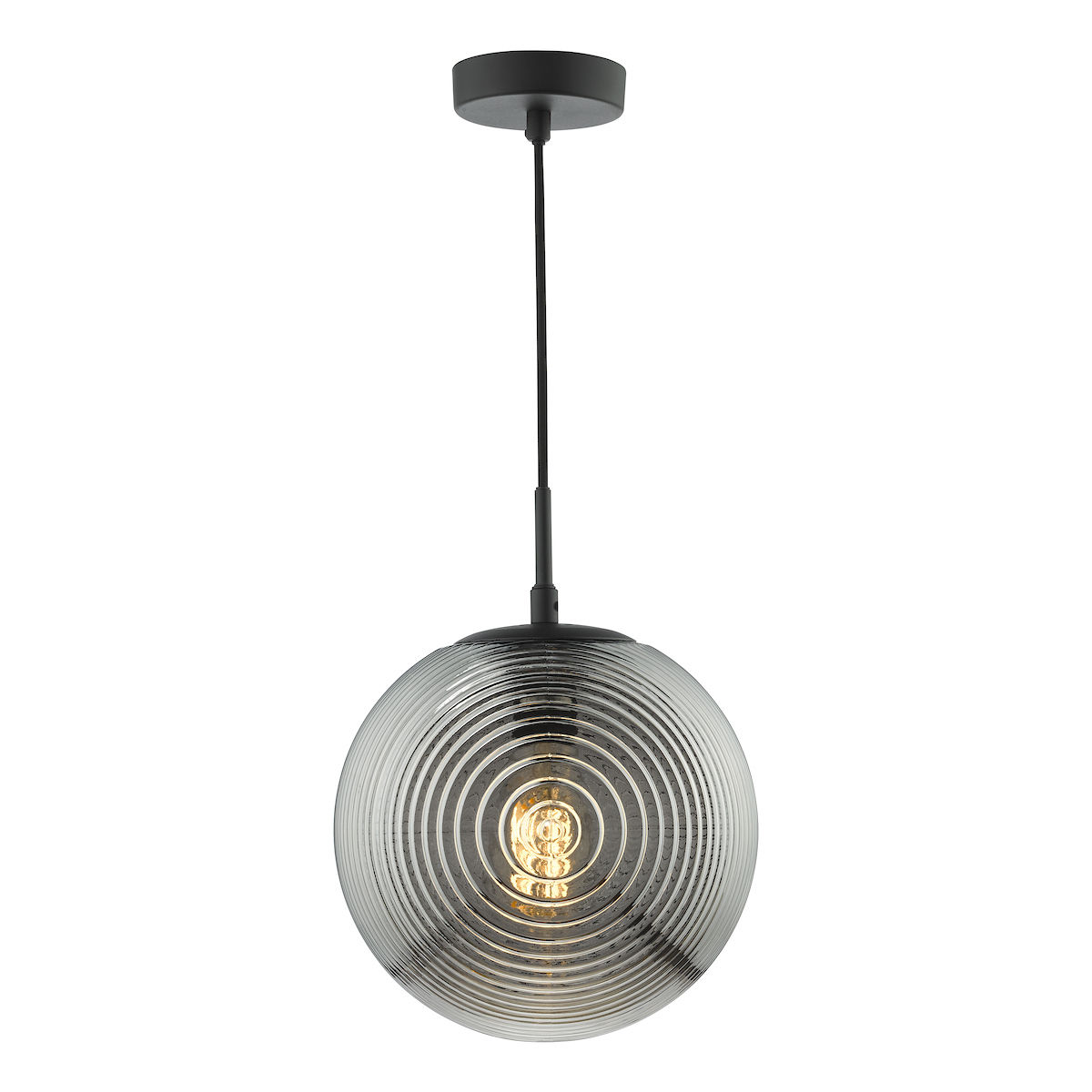 Eric 1 Light Matt Black Single Pendant