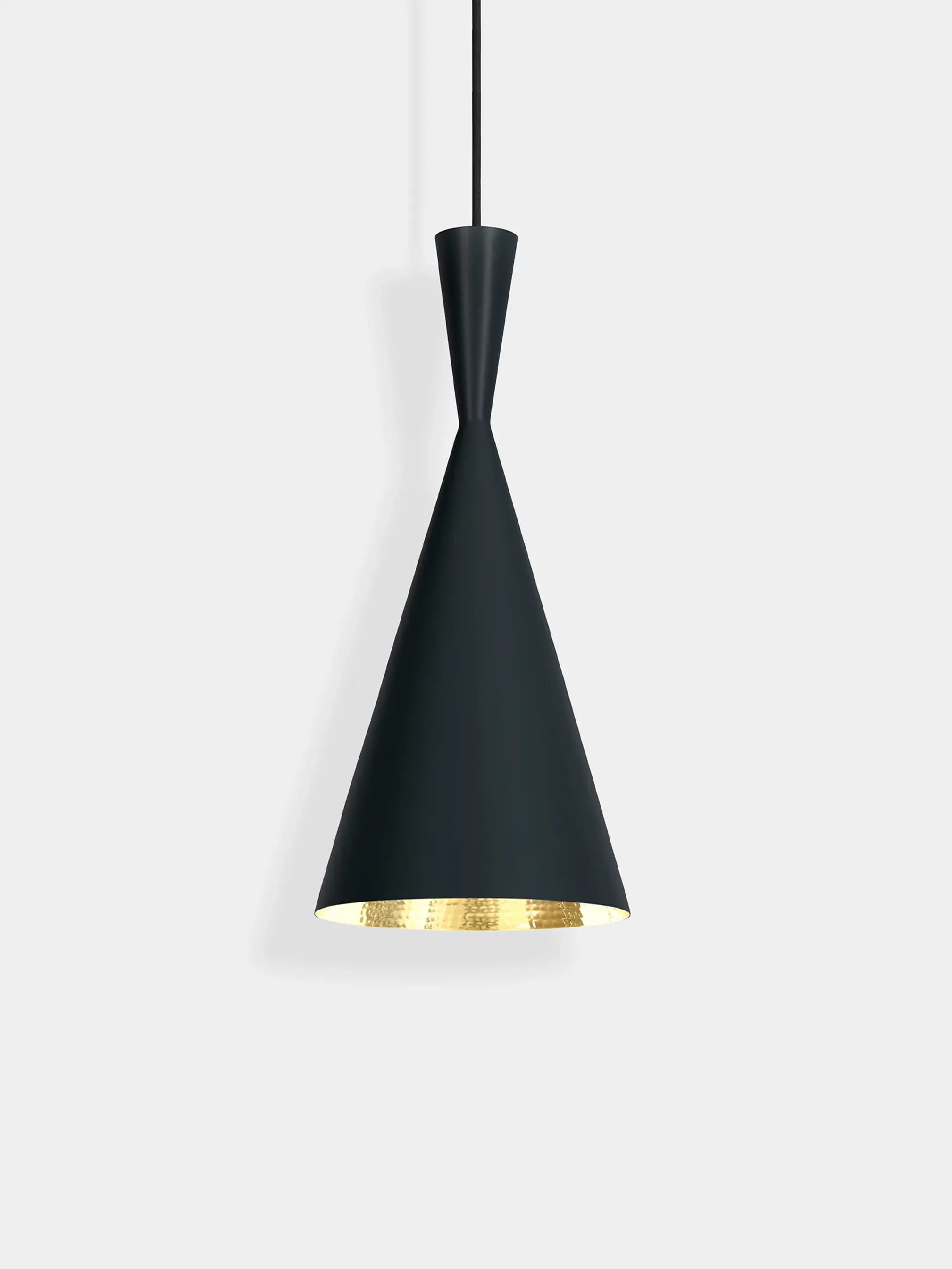 Tom Dixon Matt Black Beat Tall Pendant Light