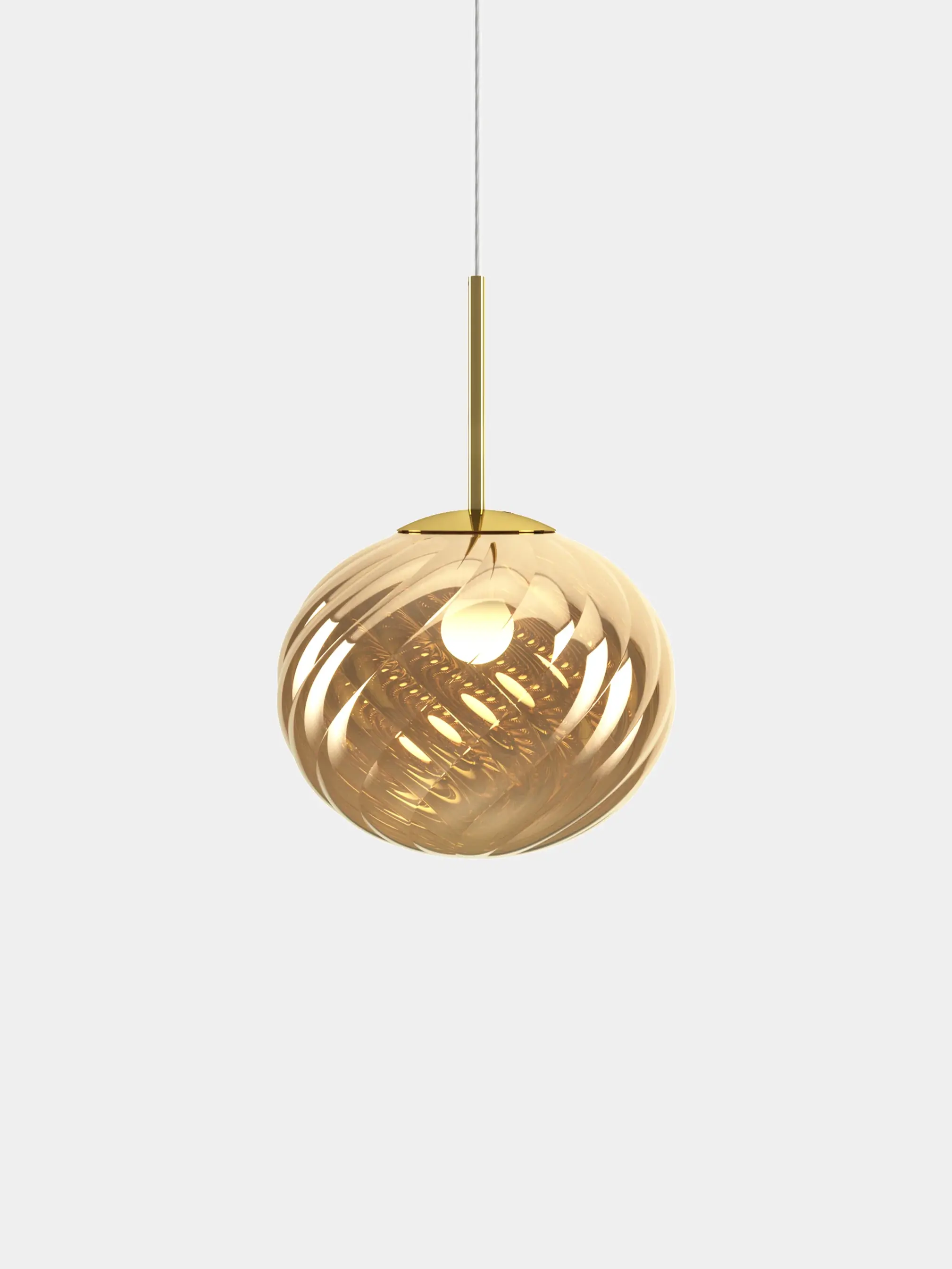 Tom Dixon Whirl Medium Polished Gold Pendant Light