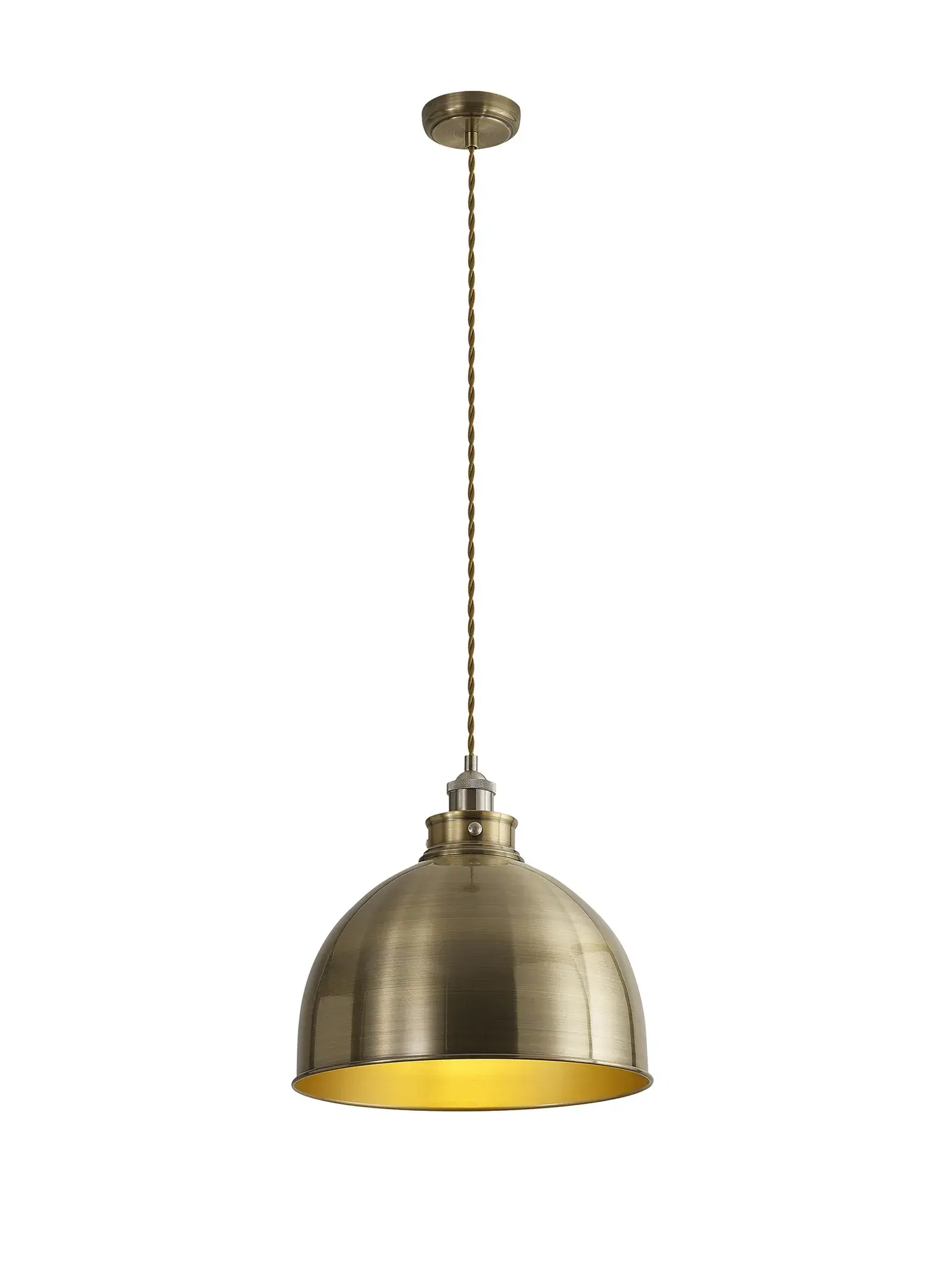 Cooper 1 Light Antique Brass Large Pendant Light