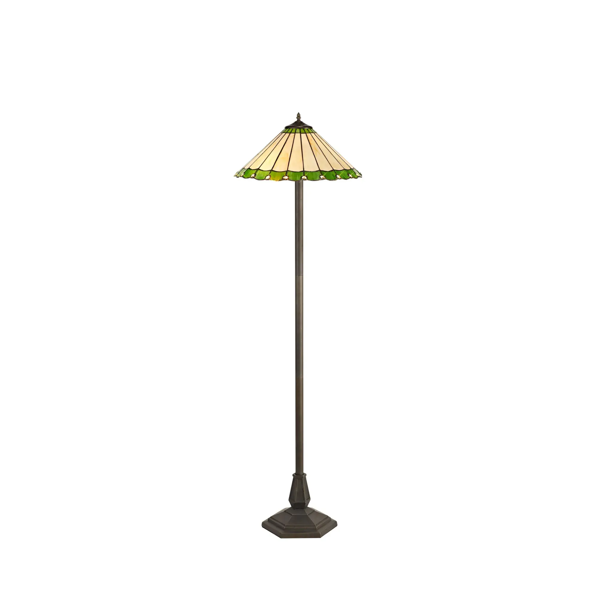 Eve 2 Light Green Tiffany Style Floor Lamp