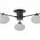 Thumbnail: Maddie 3 Light Satin Black Flush Ceiling Light