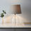 Thumbnail: Lila 1 Light Textured Glass Table Lamp C/W Grey Fabric Shade