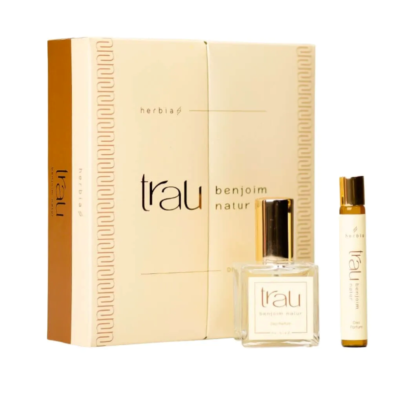 Miniatura: Kit Perfume Trau Benjoim Natural e Vegano - HERBIA (Spray 50ml | Roll-On 10ml)