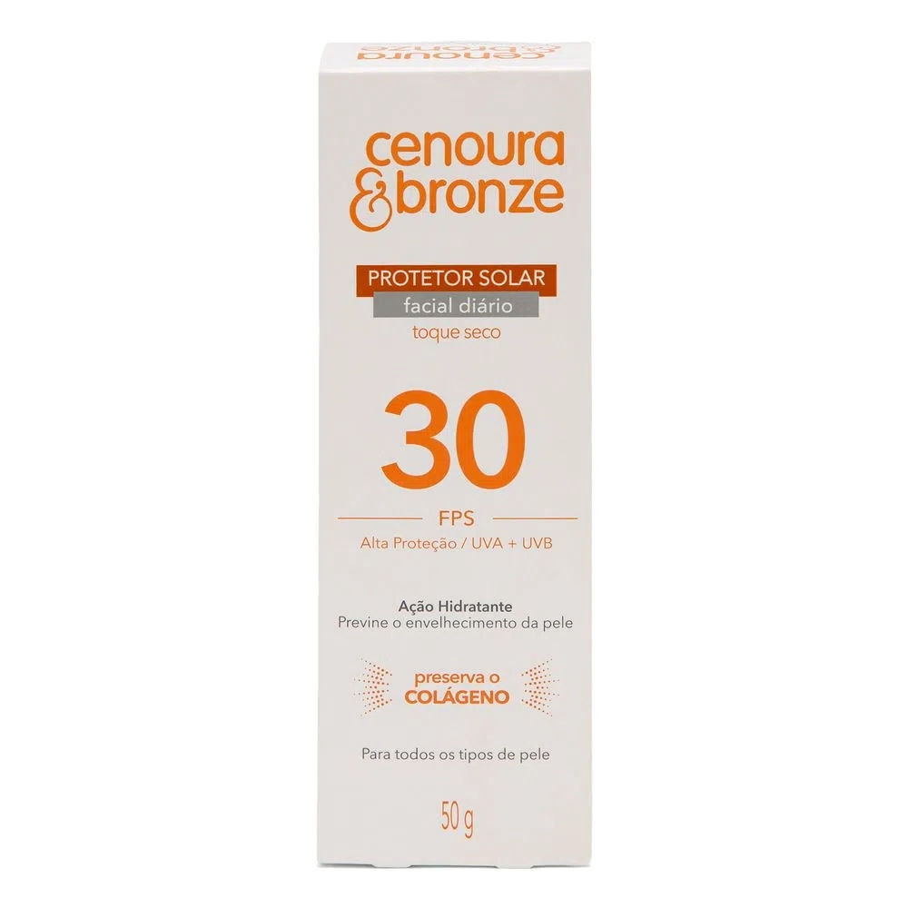 Protetor Solar Facial Diário Cenoura & Bronze FPS 30 - 50g