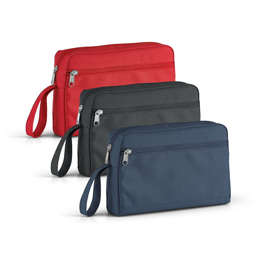 COTIA. Nécessaire com pega e bolso frontal