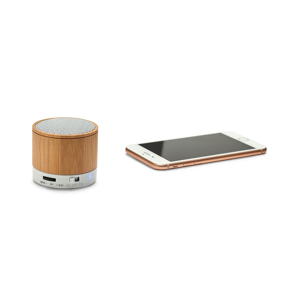 Miniatura: GLASHOW. Caixa de som com microfone BAMBU