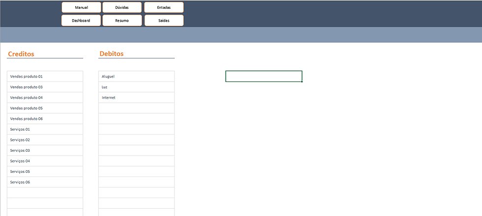 Miniatura: Planilha de Controle de Fluxo de Caixa V2.000