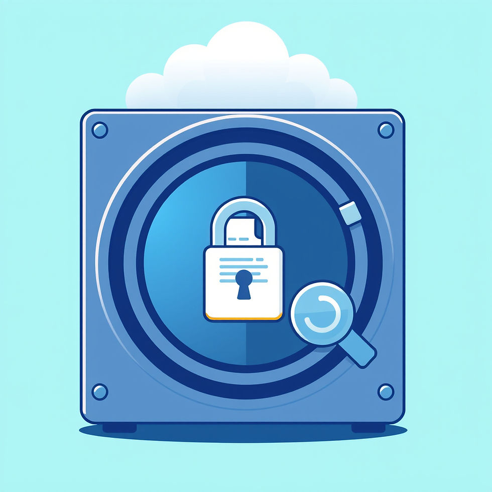 Secure document vault vector illustration, verified digital records, cloud document retrie