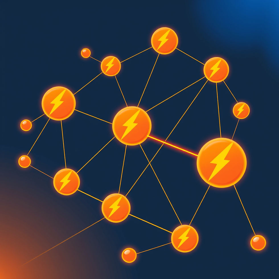 Create a premium SaaS technology illustration representing distributed event-driven archit