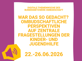 Veranstaltungshinweis: Digitale Themenwoche des Bundesnetzwerk Ombudschaft 