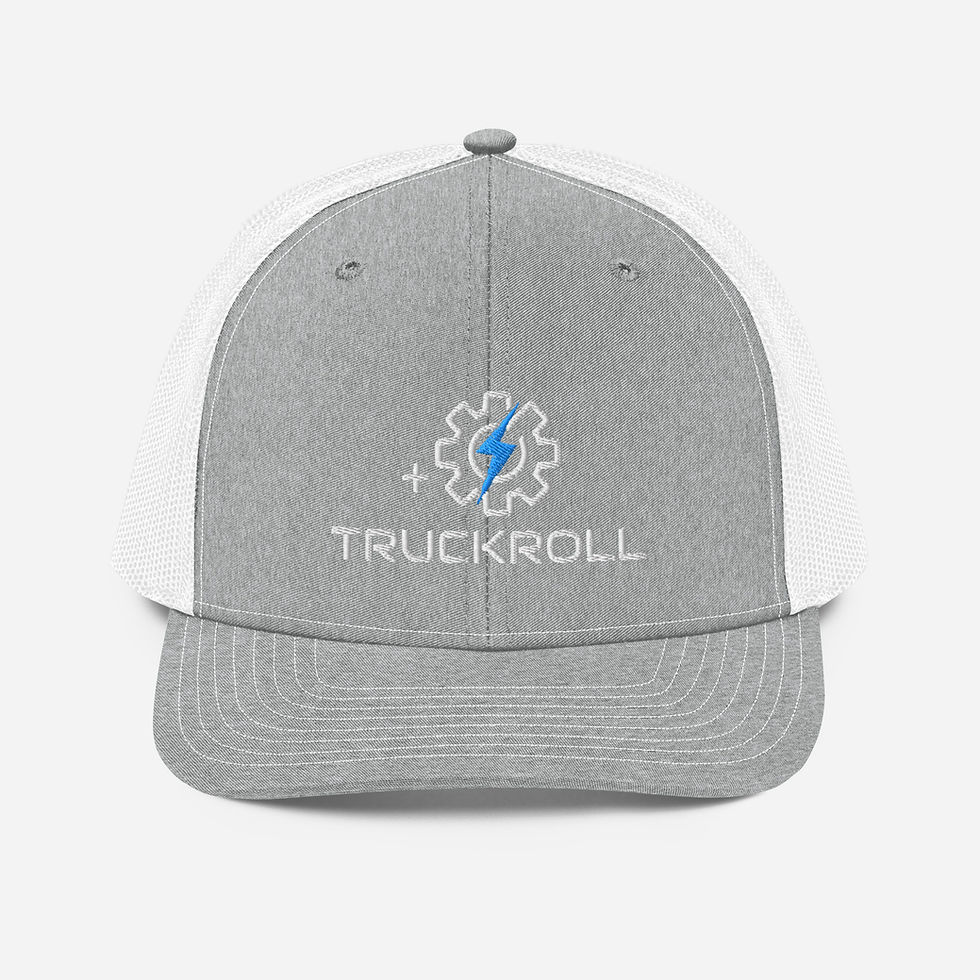 Miniatura: Gorra de camionero con logotipo blanco