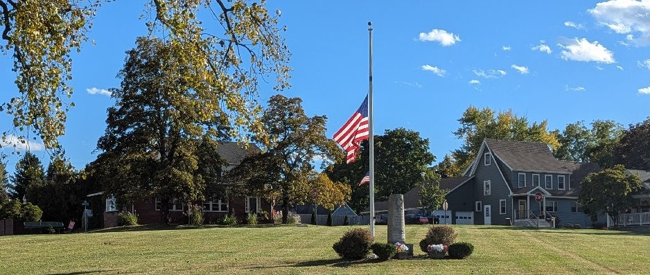 Greenport's American flags were at half-staff this week