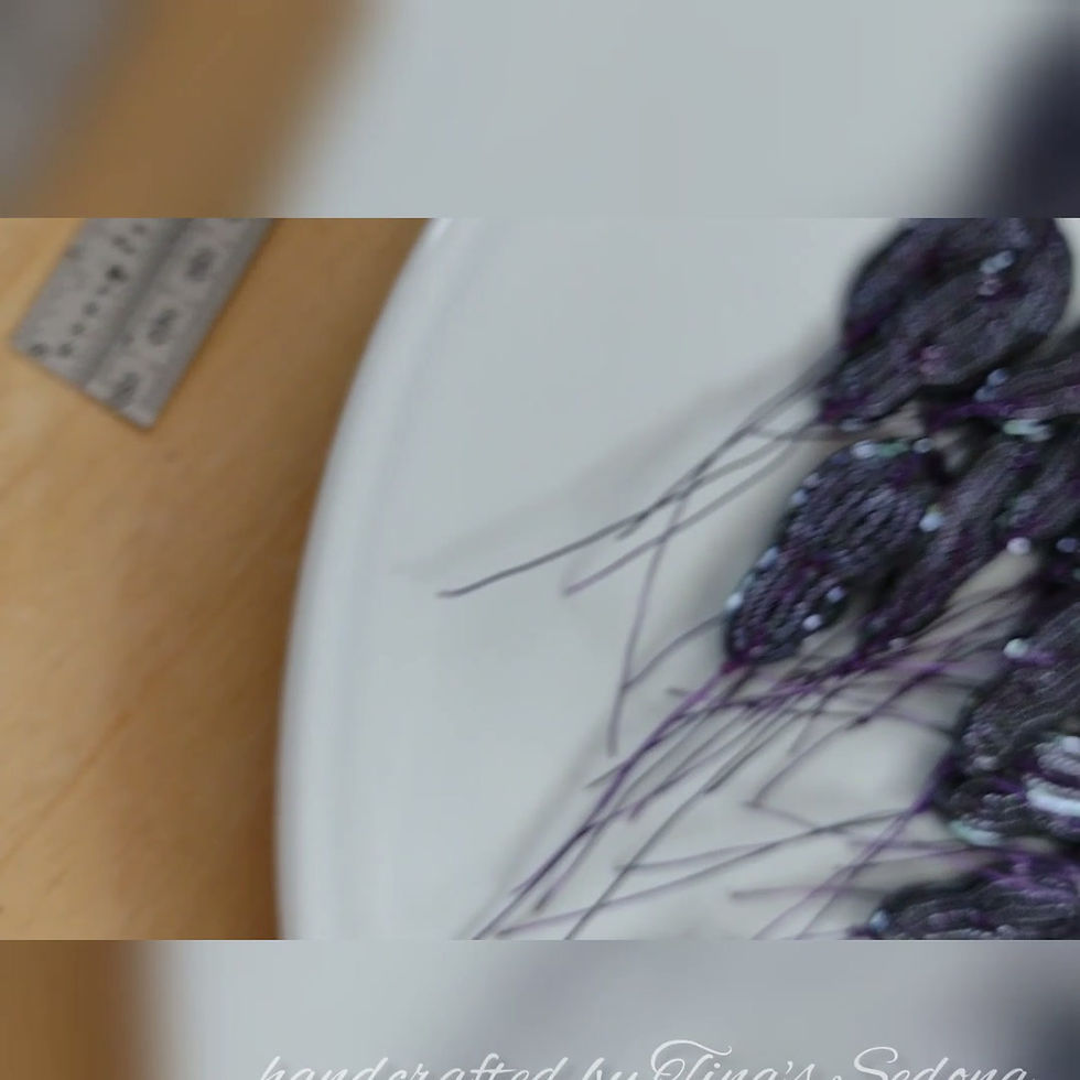Thumbnail: French Beaded Sculpture - Black Rose Aeonium