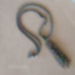 Handbraided Kumihimo necklace with French beaded pendant