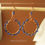 Thumbnail: Hand woven natural lapis lazuli on tiny copper hoop earrings