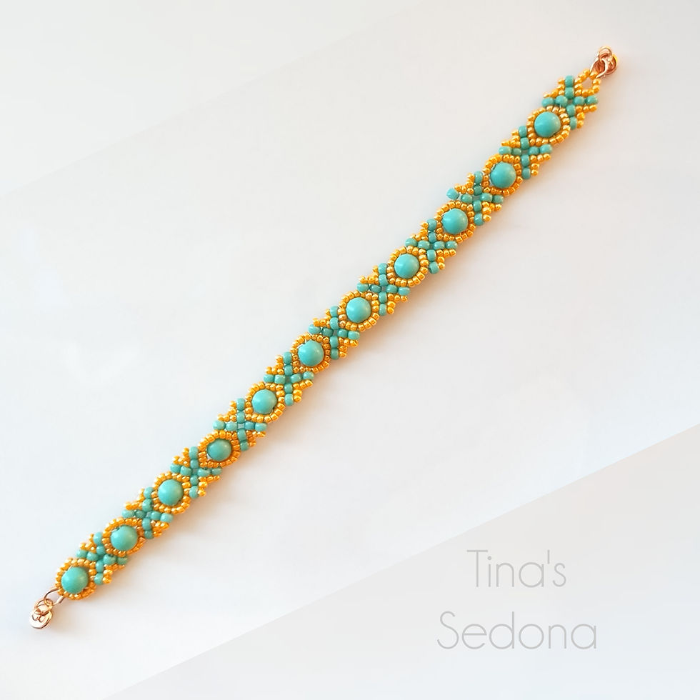 Thumbnail: Hand woven bracelet of Southwest colored beads