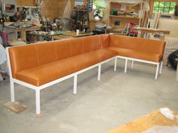 Orange Bench with White Platform