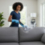 woman cleaning sofa, happy.jpg