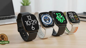 Vários smartwatch sobre a mesa