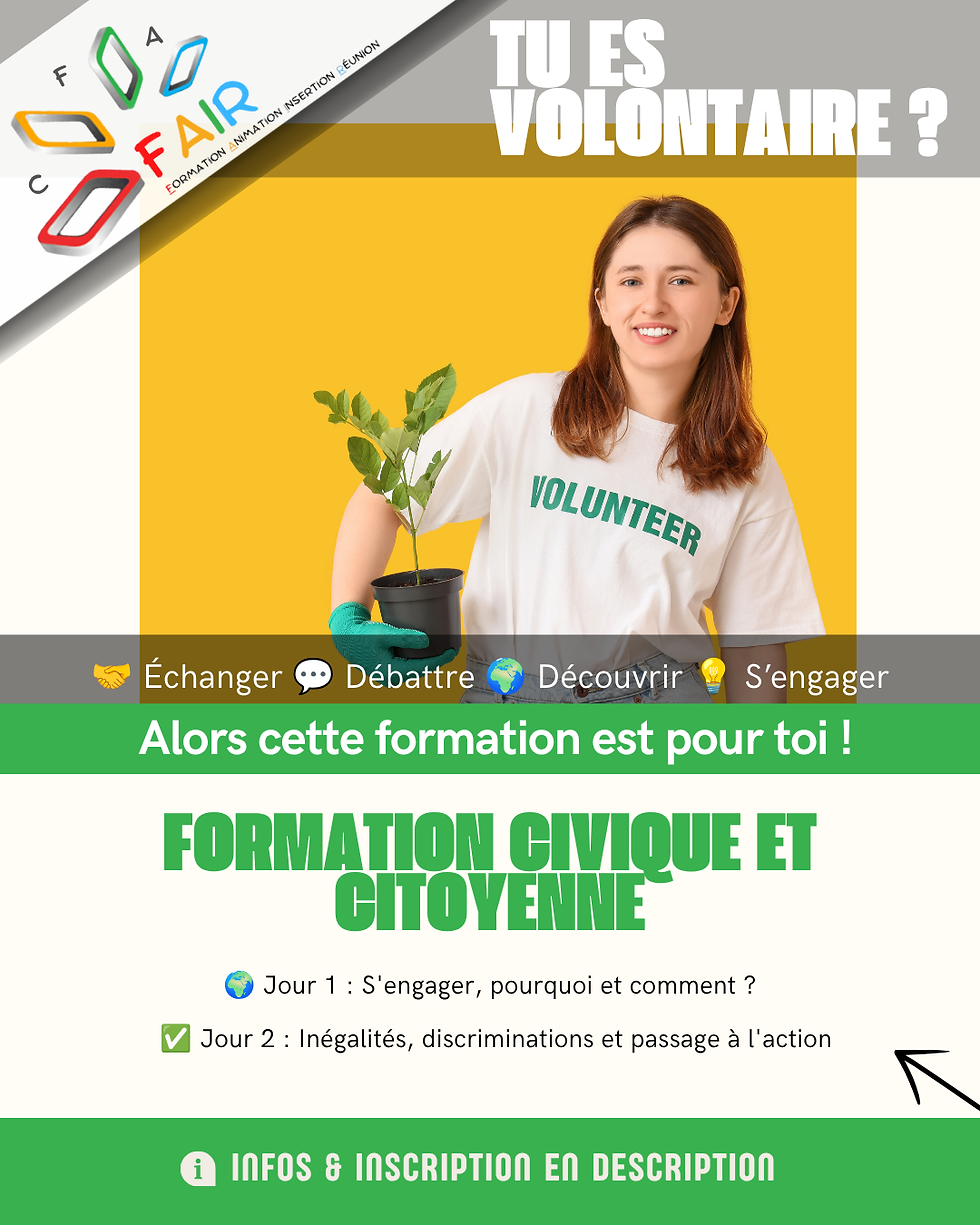 FCC - Formation Civique et Citoyenne - Ouest - St-Paul - 2 journées