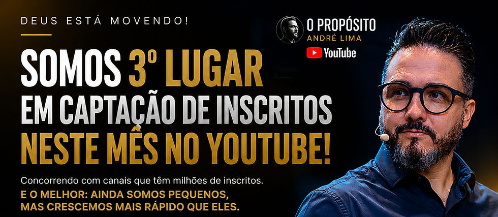 Canal O Propósito cresce entre os maiores do YouTube em julho de 2026 e figura entre os líderes em captação de inscritos no mês