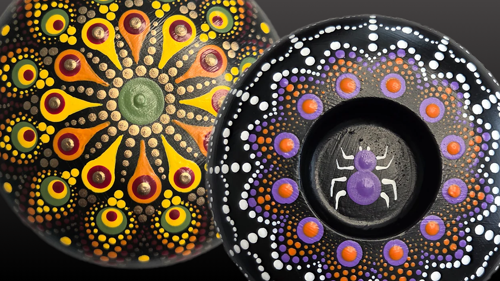 Halloween Spider Web or Autumn Leaves Dot-Painting Workshop