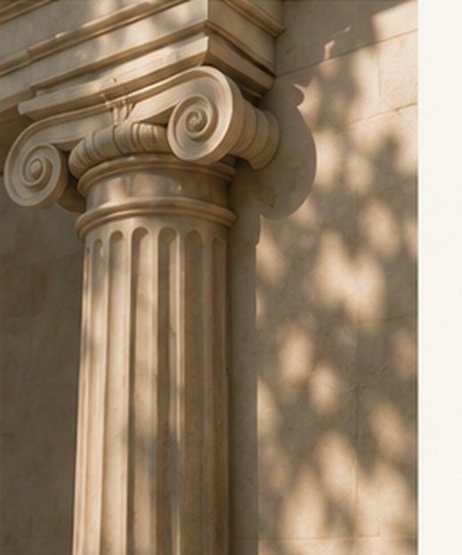 Classical column, natural light