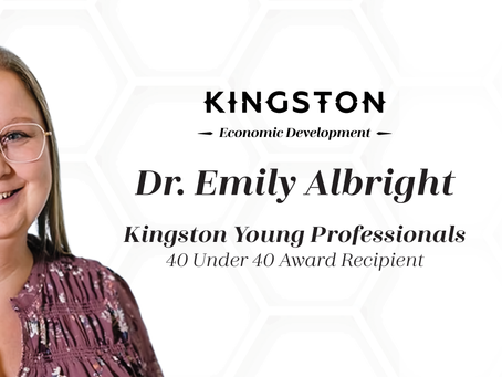 Dr. Emily Albright Receives Kingston 40 Under 40 Award