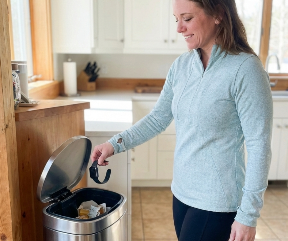 A client throwing away their smartwatch