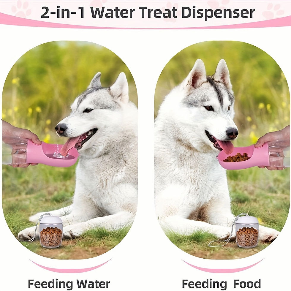 Thumbnail: Dog Cat Water Bottle, Portable pet Water Bottle with Food Container