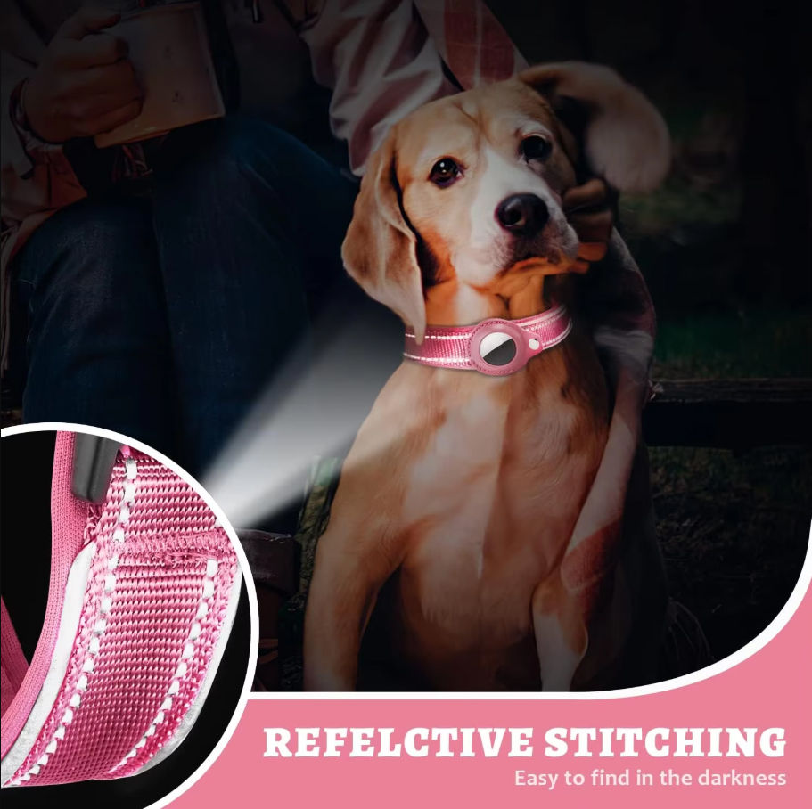Thumbnail: Reflective AirTag Dog Collar