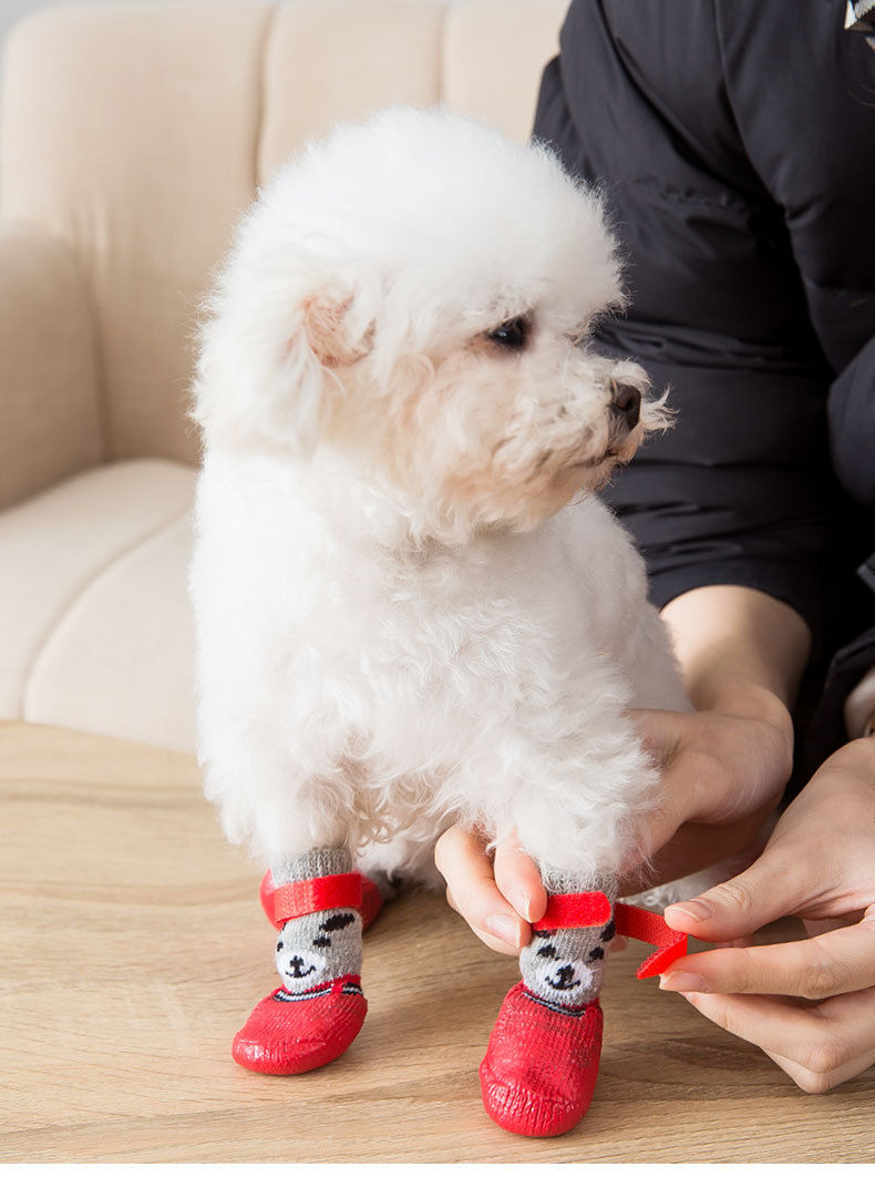 Thumbnail: Pet Dog Shoes Socks And Harness For A Small Dog Warm Waterproof Non Slip Boots A