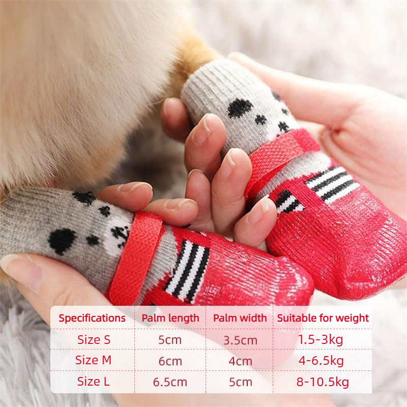 Thumbnail: Pet Dog Shoes Socks And Harness For A Small Dog Warm Waterproof Non Slip Boots A