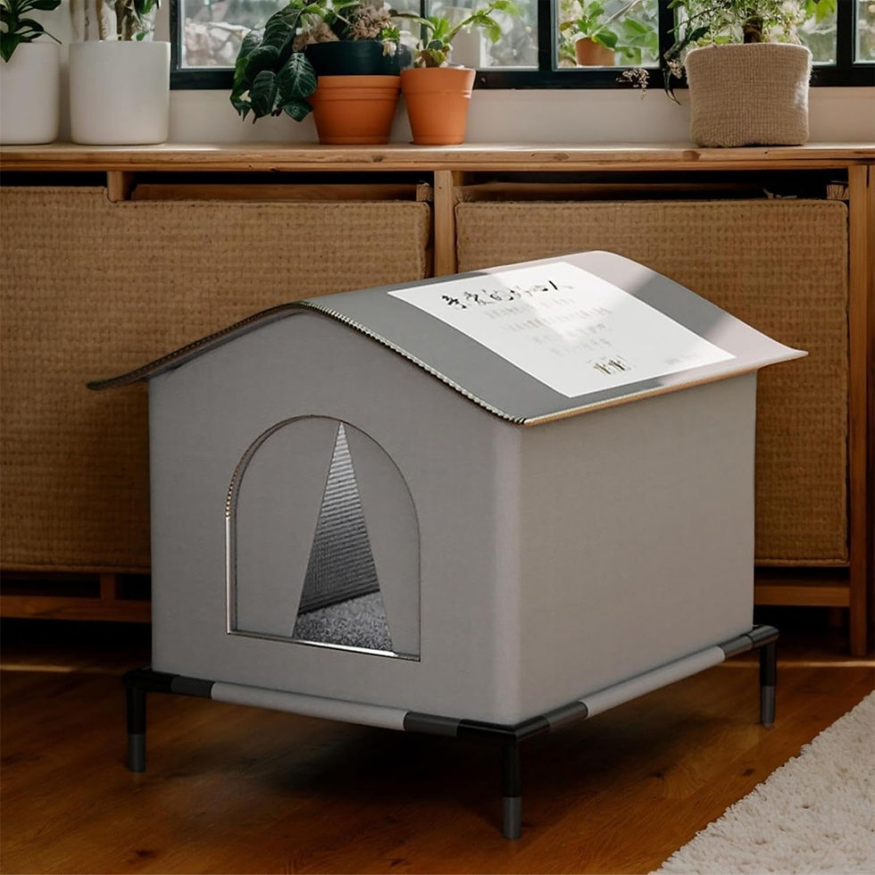 Thumbnail: Weatherproof Outdoor Cat House | Elevated Shelter for Stray Cats