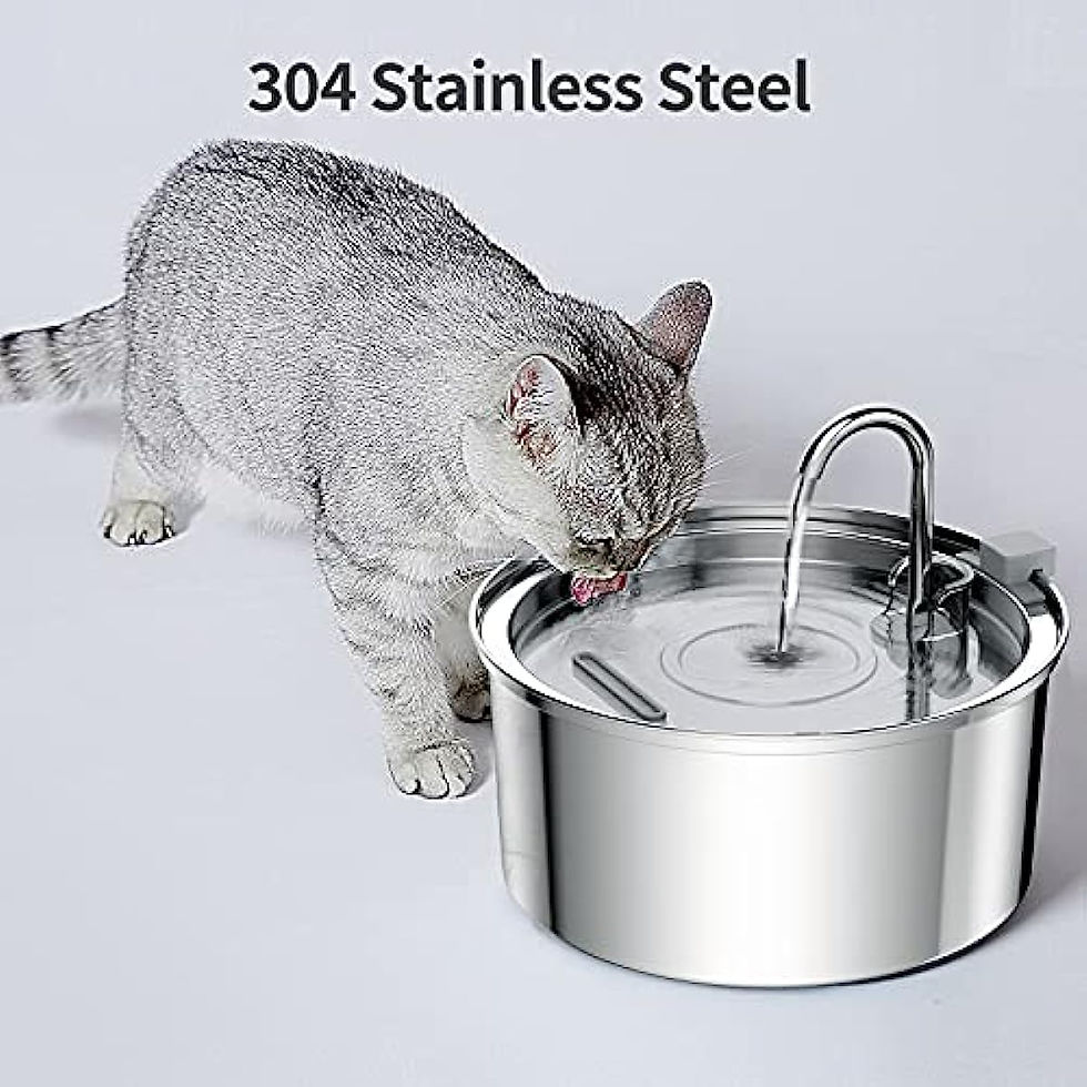 Thumbnail: Automatic Cat Water Fountain Stainless Steel Pet Fountain Dog Water Dispenser Wi