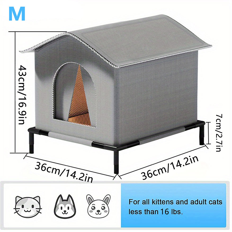 Thumbnail: Weatherproof Outdoor Cat House | Elevated Shelter for Stray Cats