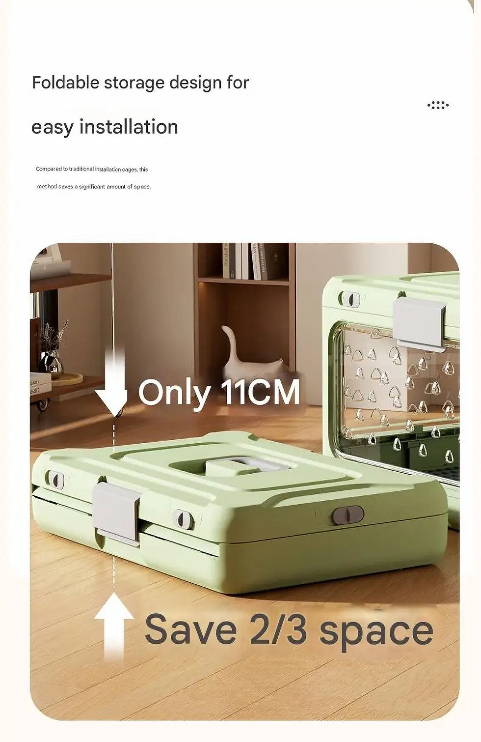 Thumbnail: Portable Transparent Pet Carrier Suitcase (Foldable Cat Travel Bag)