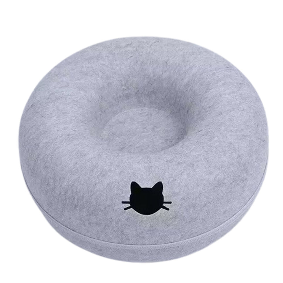 Thumbnail: Play House - Cat Tunnel Donut Bed & Interactive Felt (Washable, Zipper Design)