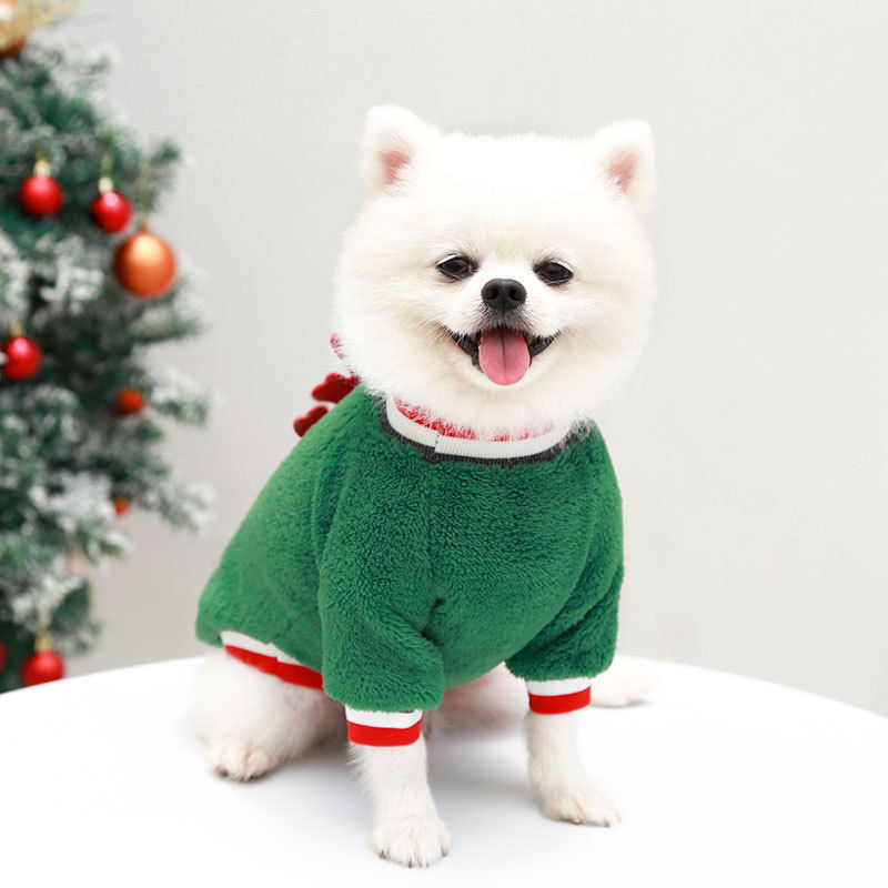 Thumbnail: Dog Christmas Clothes Winter Warm Pet Clothes for Small Medium Dogs Elk Santa Cl