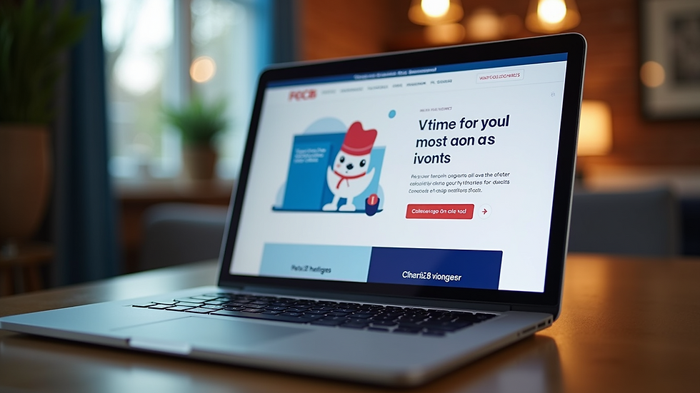 Close-up view of a laptop screen displaying a voter education website