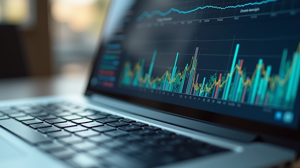 Close-up view of a laptop screen showing a data modeling software interface