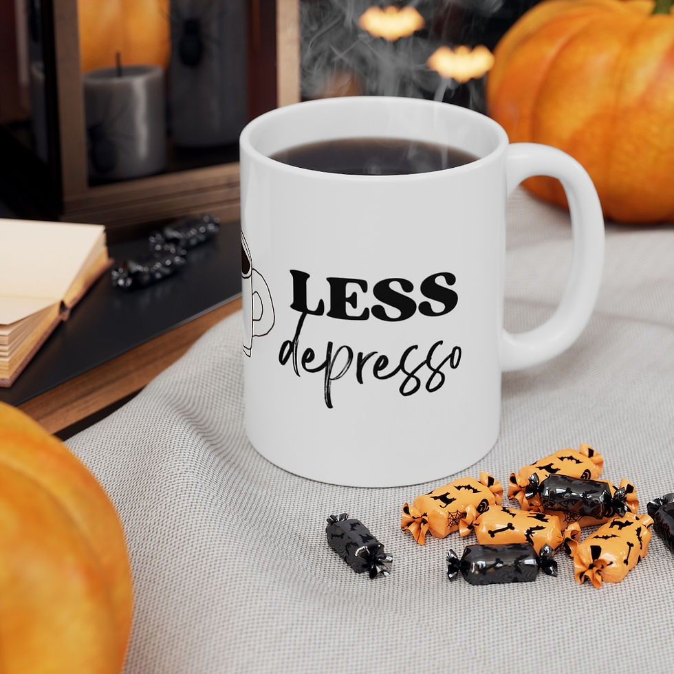 Thumbnail: MORE Espresso LESS DEPRESSO Ceramic Mug 