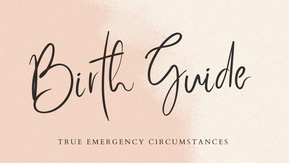 EBG Emergency Birth Guide - True Emergency Circumstances | Prepare, Prevent, Prevail