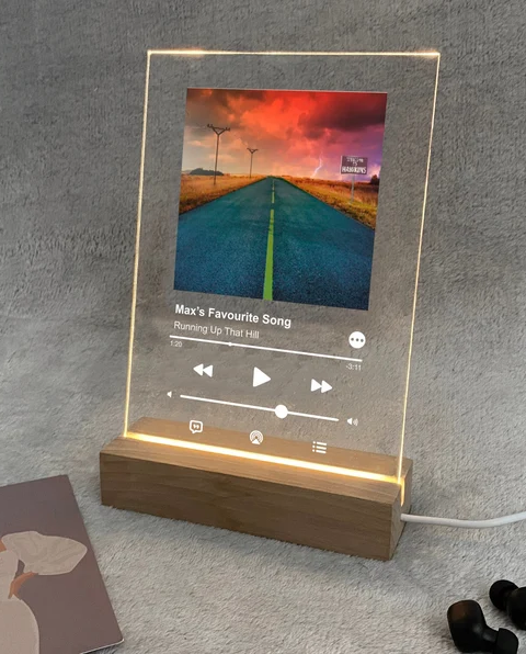 Customizable Favorite Song Plaque with LED Stand - Etsy