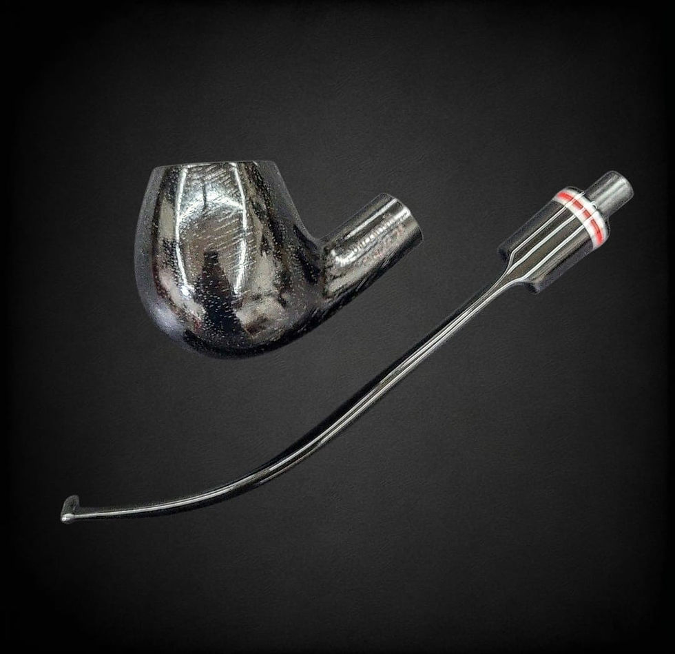 Miniatura: Cachimbo BA1065 Angico Churchwarden com suporte.