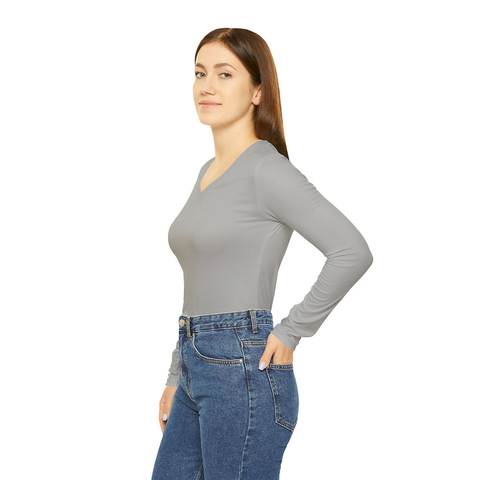Thumbnail: Limit Stalker Women's Long Sleeve V-neck Shirt 