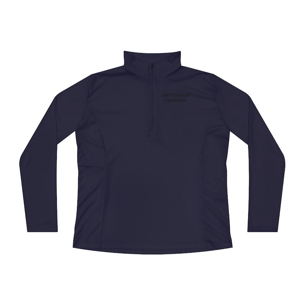 Thumbnail: Limit Stalker Ladies Quarter-Zip Pullover with Front Lettering